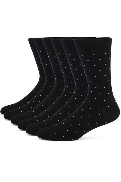Generic Brand Men's dress socks, pack of 5, assorted patterns: solid, striped...