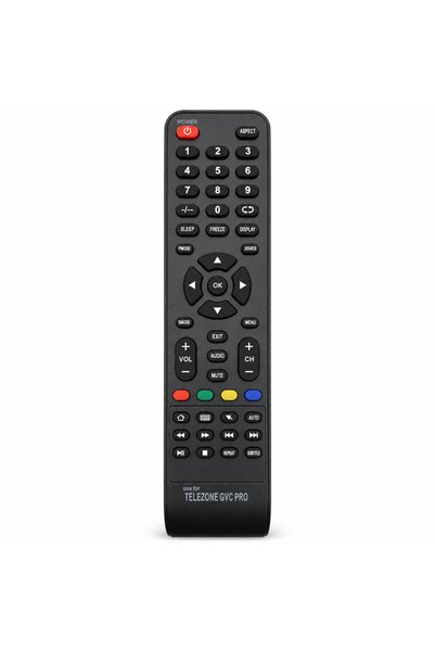 BURAQ جهاز التحكم عن بعد للتلفزيون من نوع TELEZONE GVC PRO - باللون الأسود.