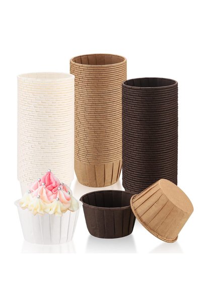 Generic Brand 150 Τεμάχια Χάρτινα Κυπελλάκια για Cupcakes και Muffins, Ανθεκτ...