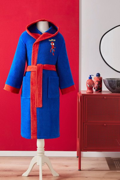 Özdilek Spidey Power Licensed Hooded Kids' Bathrobe, Ages 7–8