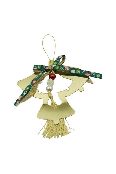 Generic Brand Ornament brad, Clopoței, Auriu, Lucios, 14*26CM, Acril, Interio...