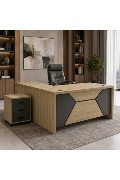 MiLi Integrated modern office set with a contemporary design 180cm