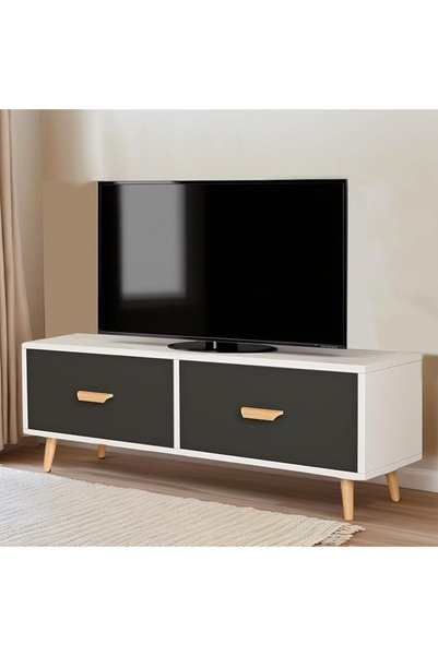 CITYRIYA LONG طاولة حامل تلفزيون لشاشات 55 و60 بوصة، طاولة تلفزيون، مركز ترفي...