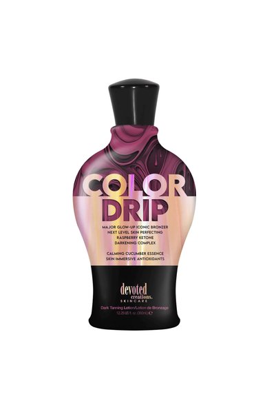 Devoted Creations Cremă pentru solar Color Drip, Loțiune bronzantă emblematic...