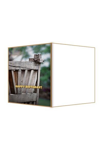 OEM Felicitare Aniversare Gard din sipci uzate, tematica rustica, 13.3x19.4cm...