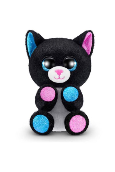 Zuru Coco Cones Black Cat Plush Toy – Big Sparkly Eyes, Soft and Fluffy