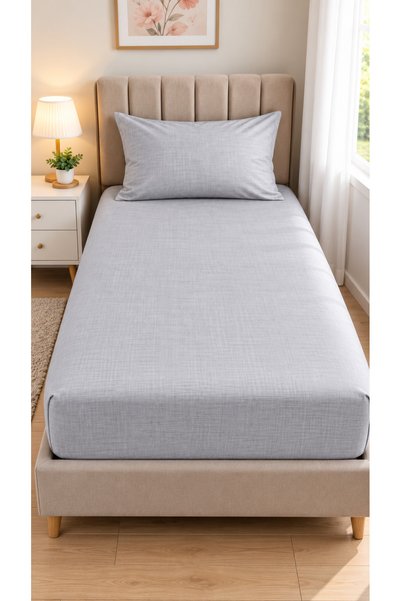 HAVLUSAN Soft Touch Cotton Fitted Sheet Set with Pillowcase Included