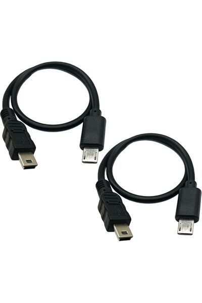 GENERAL USB OTG Cable, 2 Pack USB Micro Male to Mini USB 5 Pin Male Conversio...