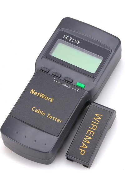 KELUSHI جهاز قياس الأسلاك الرقمية SC-8108 لاختبار كابلات الشبكة CAT5 RJ45 STP...