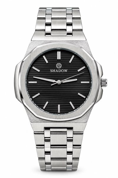 SHADOW ASTERION SD1441-M Men's Analog Quartz Watch, Octagonal Stainless Steel...