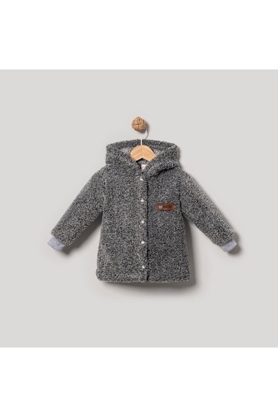 diabella Welsoft Fleece Baby and Kids' Hooded Snap-Fastened Plush Cardigan