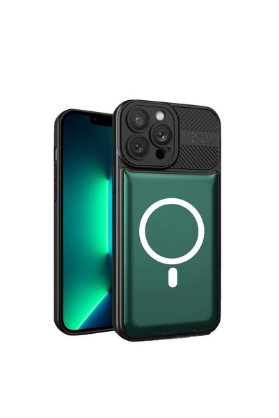 DAMUR Husă Urban Armor pentru Samsung S23 Plus Verde închis, Suport auto magn...
