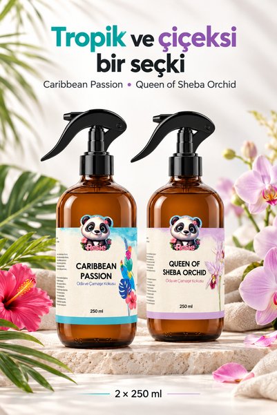 Rosie Caribbean Passion ve Orkide 2’li Oda Kumaş Spreyi 250 ml