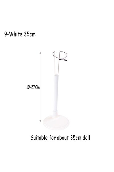 Choice 9-white 35cm Adjustable Metal White Black Doll Dummy Puppet Wrist Stan...