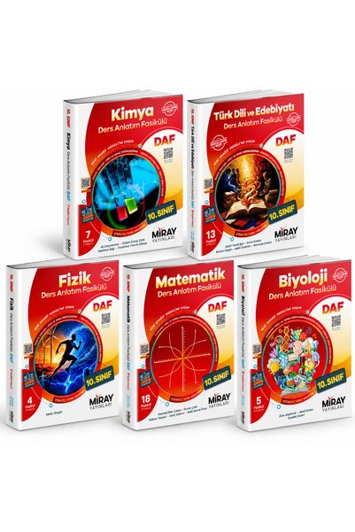 Miray Yayınları 10. Sınıf Matematik Edebiyat Fizik Kimya Biyoloji DAF Ders An...