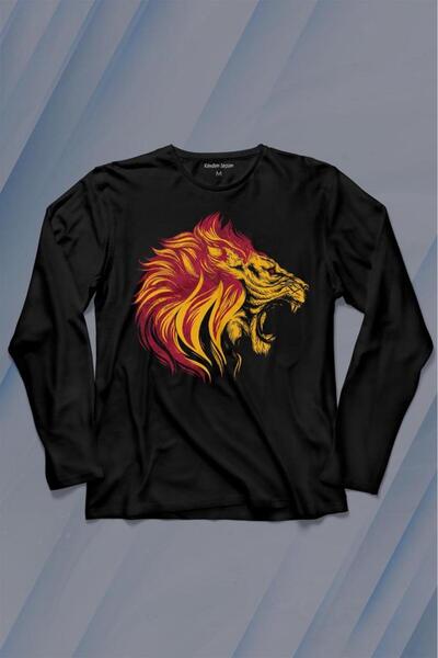 Kendim Seçtim T-shirt με μακρύ μανίκι Lion Head Champion King Galata