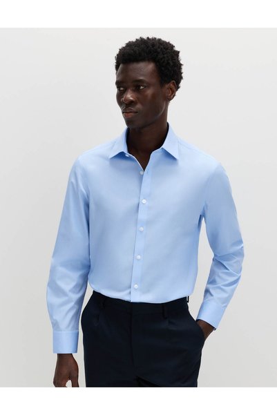 Marks & Spencer Cămașă slim fit din amestec de bumbac, ușor de călcat