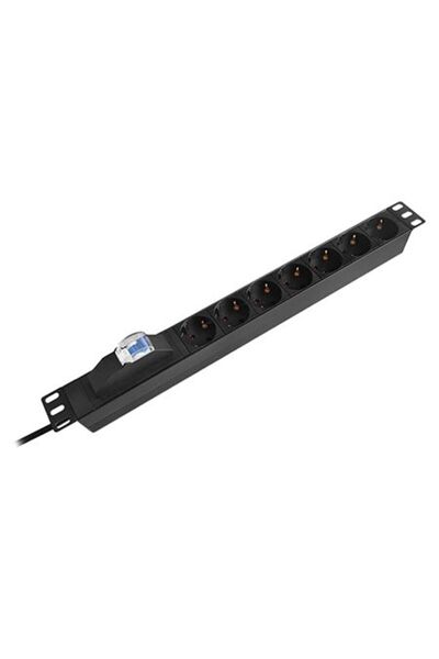 Emtex PDU για ράκ 1U 19 ιντσών, 7 γερμανικές πρίζες, διακόπτης κυκλώματος 16A...