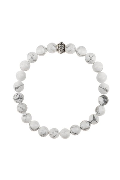 ALUULA Zawira Howlite Natural Stone Bracelet (8mm Sphere Cut)
