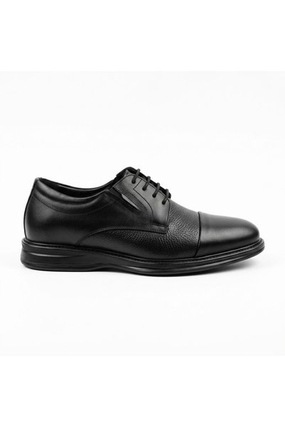 KOMCERO Dr. Jells Men's Black Shoes with Memory Foam Soles and Pillow Technol...
