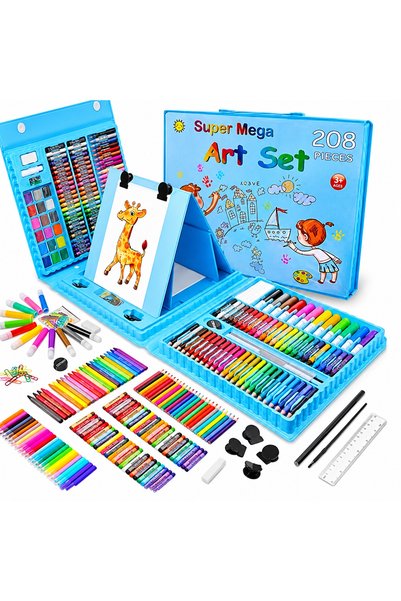 Rab Set de desen și pictură pentru copii, 208 piese, markere, creioane colora...