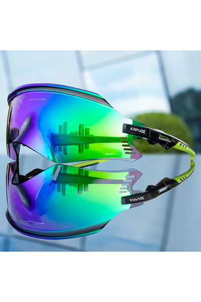 KAPVOE 1LENS color-07 Cycling Sunglasses Cycling Glasses UV400 MTB Bicycle Ey...