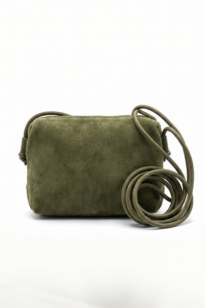 LuviShoes SELSEY Khaki Suede Genuine Leather Women's Crossbody Bag