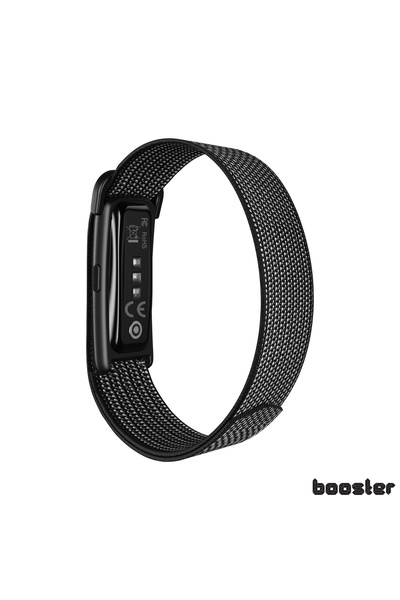 Booster Electronics Brățară inteligentă Booster Pulse, Fără ecran, Puls, SpO₂, Somn, Pași, calorii, 170+ moduri sport, Autonomie 20–30 zile, Bluetooth 5.2, Android/iOS, QWatch Pro, Curea nylon, Încărcare magnetică, 1 ATM