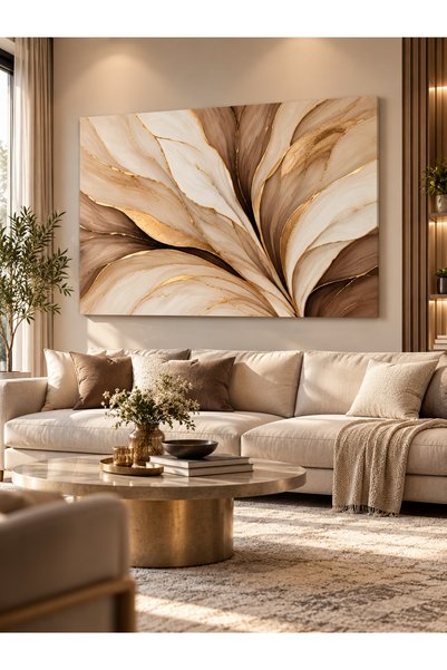 REDART – Tablou canvas Eleganță Aurie, pe șasiu de lemn, 50 x 70 cm