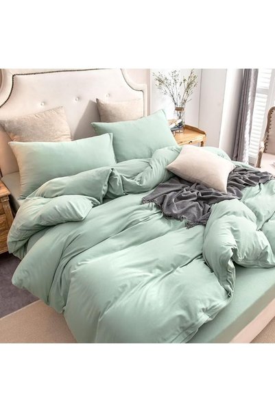 PUREGAIN PURE ERA Jersey Knit Duvet Cover Set 100% T-Shirt Heather Cotton Sup...