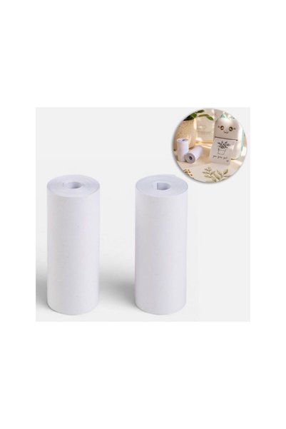 Jumbo Rezerve Hartie Rola Alba pentru Imprimimanta Mini 5mx5.5cm - 2buc