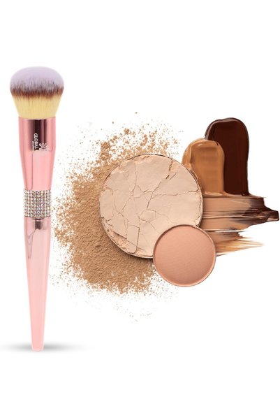 GLOBAL FASHION Professional Global Fashion Rose Gold Powder Makeup Brush - Bi...
