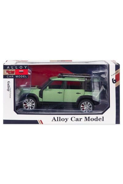 Vardem Boxed 1:24 Pull-Back Off-Road Def Jeep with Lights and Sounds - Green