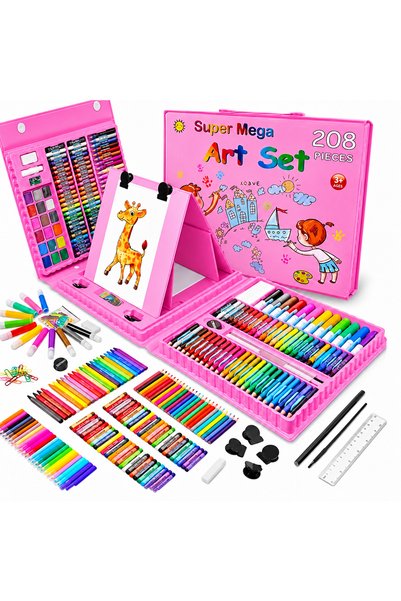 Rab Set de Desen și Pictură pentru Copii, 208 Piese, Carioci, Creioane Colora...