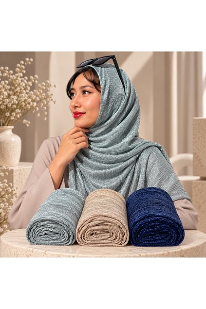 Siraya by Lantaw 3pcs Set Premium Textured Jersey Hijab Set for Women – Soft ...