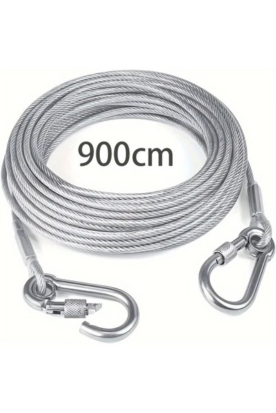 Choice 900cm 460/900/1500 Stainless Double Steel Heavy-Duty Reflective Dog Ti...