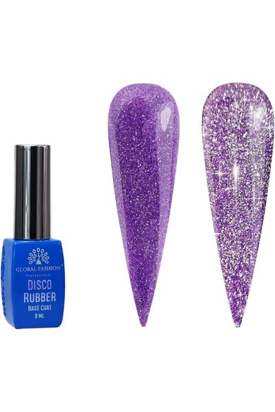 GLOBAL FASHION Professional Disco Reflective Rubber Base | 8ml | Long-lasting...