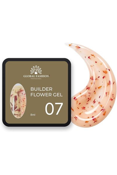 GLOBAL FASHION Professional Builder Flower Gel 8ml - Real Dried Floral Petals...