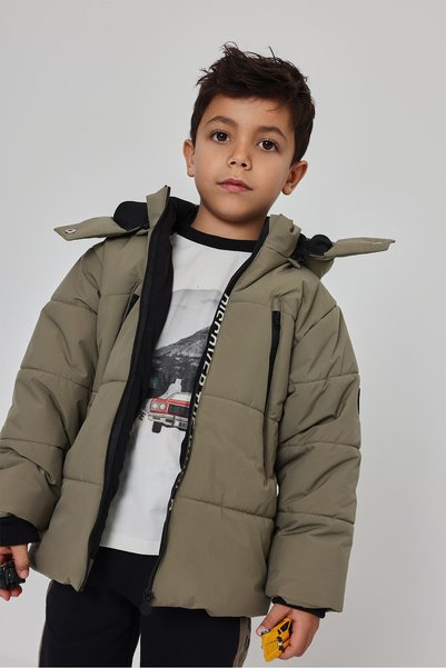 Boboli Zip Detail Jacket, Ages 2–6, Green