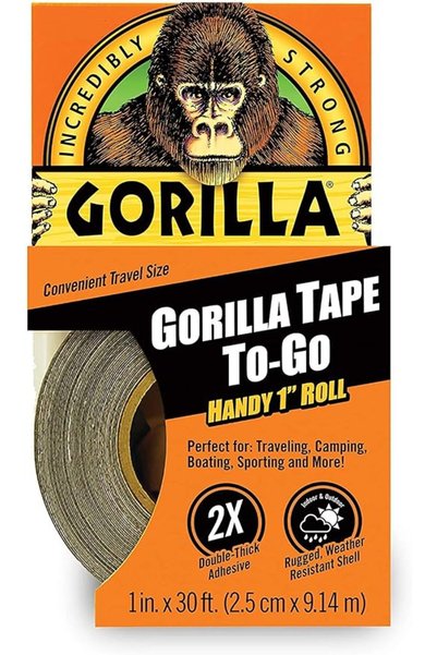 GORILLA شرائط لاصقة شفافة وقوية مزدوجة الجوانب، 24 قطعة مقاس 1 بوصة مقطعة مسب...