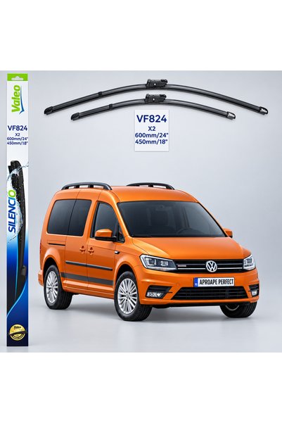 VALEO Wipers VW Caddy IV MPV (SAB, SAJ) 2015-2020 | Silencio Xtrm VF824 | Fro...