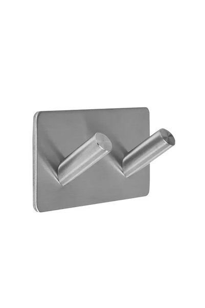 FALA STEELY-2 double wall towel rack, stainless steel, adhesive mounting