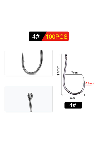 Choice مقاس 4 FTK 50/100 قطعة، خطاف صيد، رأس جيج، خطافات صيد، خطاف صيد للمياه...