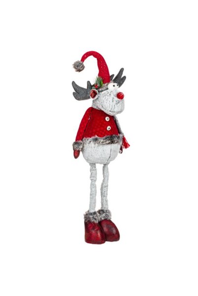 UnderShop Christmas Decorative Figurine Reindeer with Telescopic Legs and Red...
