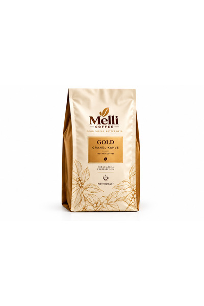 MELLI COFFEE قهوة جولد جرانول، 1 كجم – قهوة سريعة الذوبان.