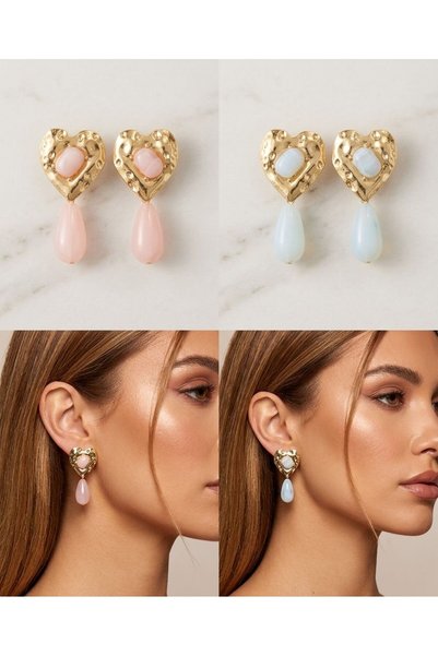 HOŞGÖR ACCESSORIES Rice-Motif Dangle Earrings