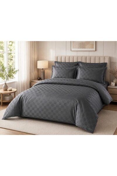 OEM Double Bed Linen, Fitted Sheet with Elastic, Finely Finished Damask, Plai...