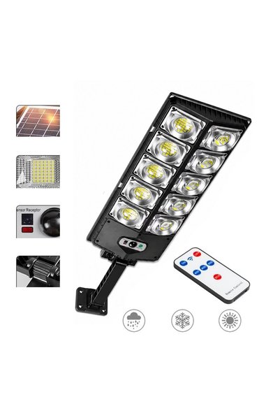 HAPPY JOKER Lampă stradală solară LED 1000W, IP65, 4500mAh, 180 °   Rotire, I...