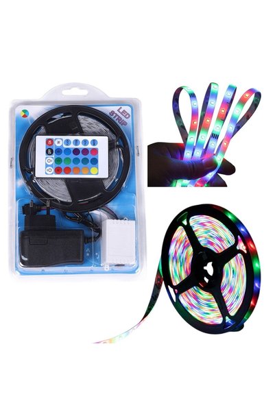 OEM Bandă LED RGB 5 m cu 300 LED-uri |   Telecomandă, IP65 |   60 LED/m, 4,8W...
