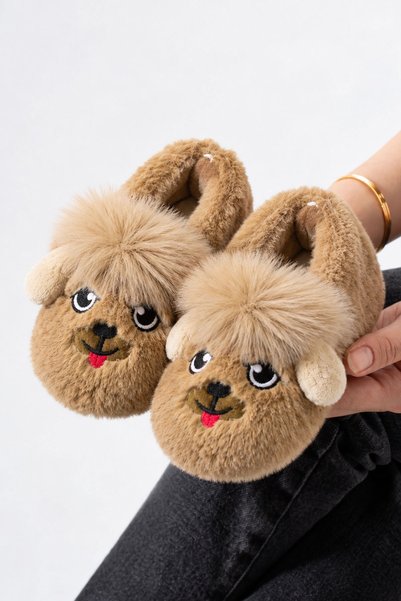 AlbiShoes Unisex Kaymaz Taban Sıcak Astar Panduf Kreş Okul Günlük Ev içi Bebe...